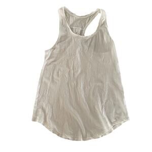 Lululemon Cool Racerback Tank Top Size Unknown White Gray Pattern Yoga Dance Gym